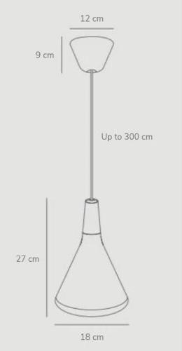 Produktbild Nordlux Pendelleuchte Nori 18 1x E27, Schwarz (E27)