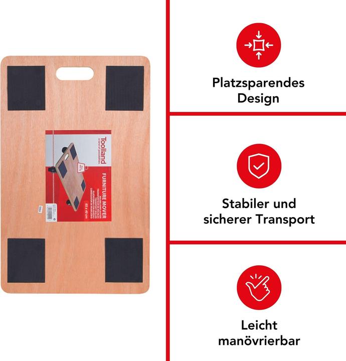 Actual product image Velleman FURNITURE MOVER - 650 x 400 mm - max. LOAD 400 kg (400 kg)