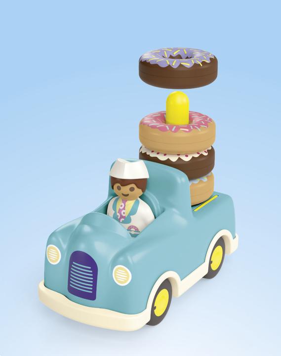Produktbild Playmobil Verrückter Donut Truck mit Stapel- und Sortierfunktion (71702, Playmobil Junior)