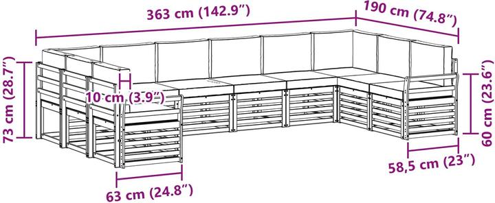 Produktbild vidaXL Outdoor-Sofa