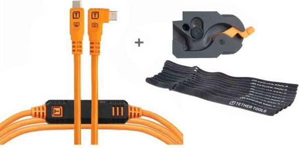 Tether Tools LeverLock&Cable Kit Optima 10G rechts orange 4,6m (4.60 m, USB 3.2 Gen 2)