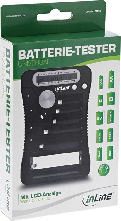 Image du produit InLine Testeur de batterie avec écran LCD