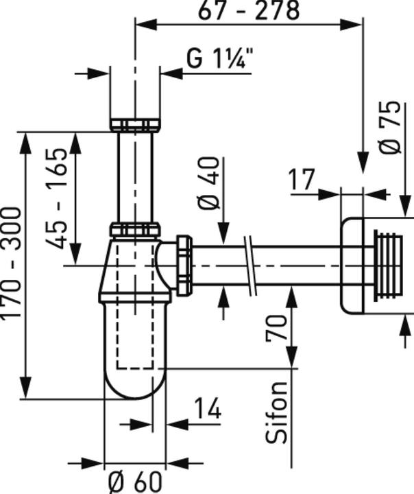 Actual product image Mateu Siphon (Bottle siphon, 1 1/4")