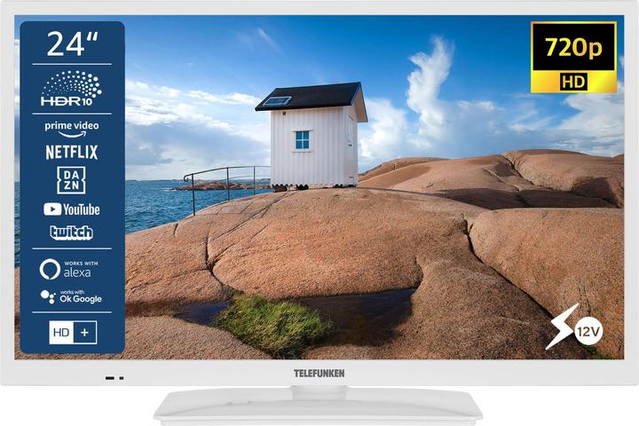 Image du produit Telefunken XH24SN550MV-W Téléviseur 24 pouces / Smart TV (HD Ready, HDR, 12 Volts) - 6 mois de HD+ inclus (24", LED, HD, 2023)