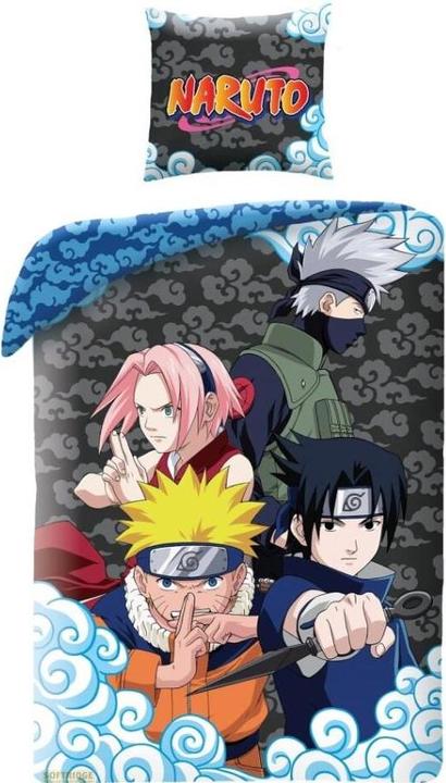 Lyo Naruto - Parure de lit en microfibre Team 7 (200x140cm 63x63cm)
