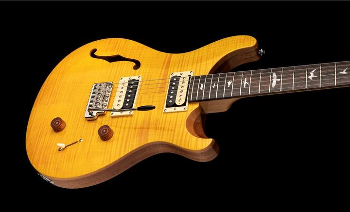 Immagine prodotto PRS SE Custom 22 Semi-Hollow - Giallo Santana (Chitarra elettrica, Acero, Mogano, Palissandro)