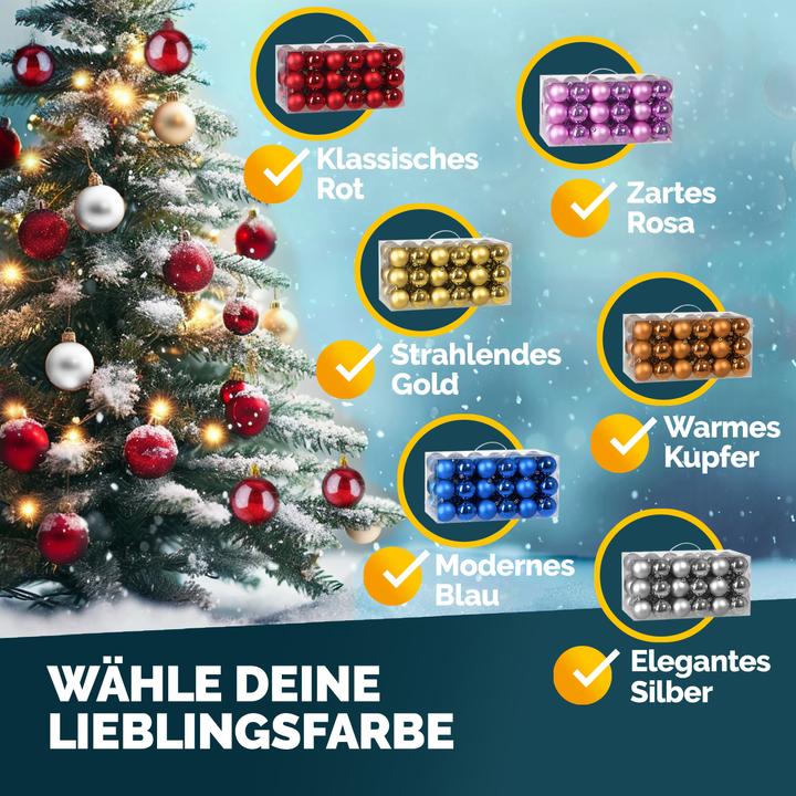 Image du produit Deuba 54pcs Boules d'arbre de Noël (54 -pièce)