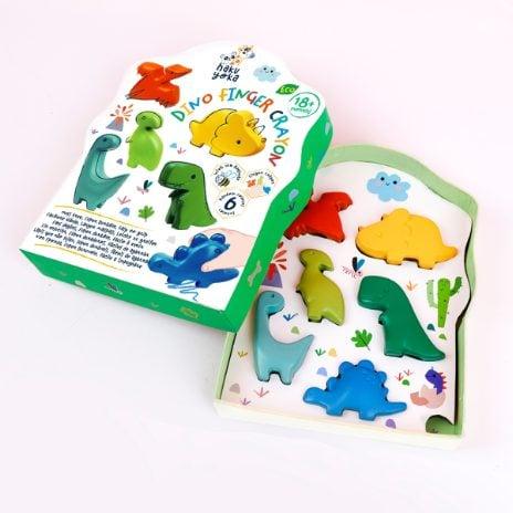 Produktbild Haku Yoka Finger Wachsmalkreide Dino (6 x)