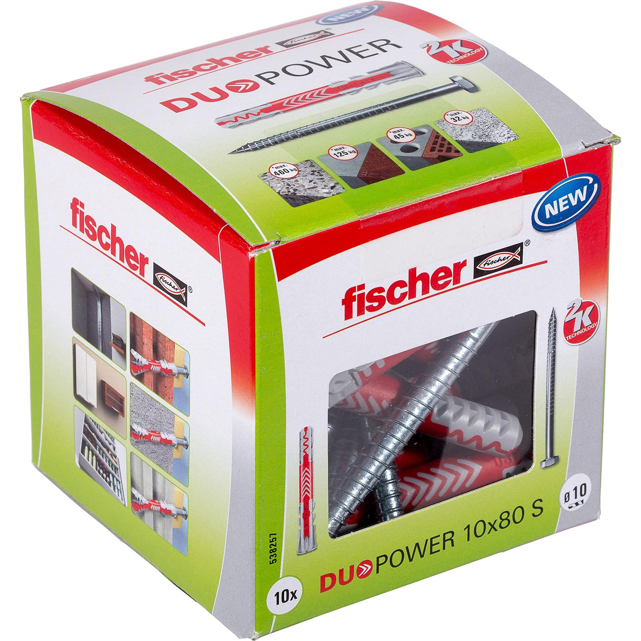 Fischer, Dübel, DuoPower 10x80 S (10 Stk.)