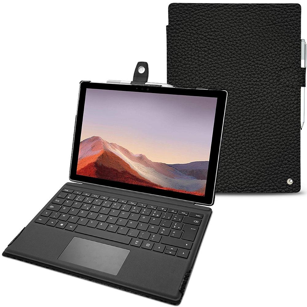 Thumbnail - Noreve Lederschutzhülle (Microsoft Surface Pro 7), Tablet Hülle, Schwarz