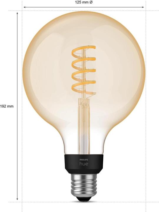 Produktbild Philips Hue Philips E27 Einzelpack Giant Globe (E27, 7 W, 550 lm, 1 x, G)