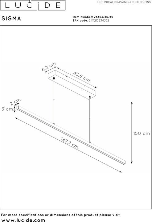 Actual product image Lucide Sigma (2250 lm)
