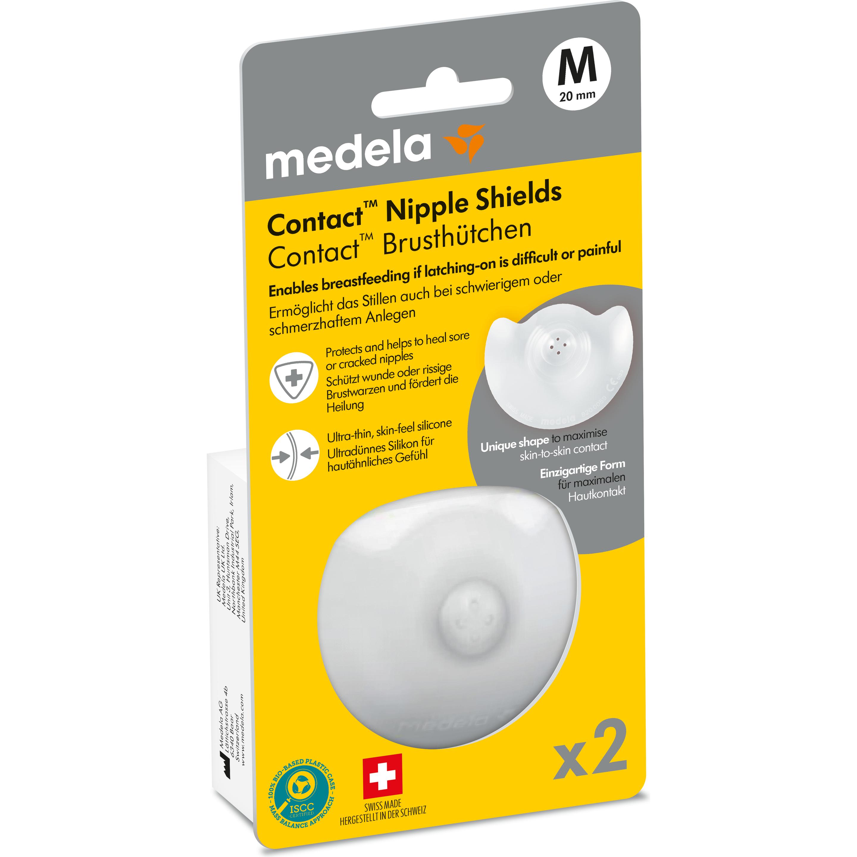 Thumbnail - Medela, Stillhütchen, Contact Brusthütchen M ( Ø 20mm), 2 Stück mit Aufbewahrungsbox (M)