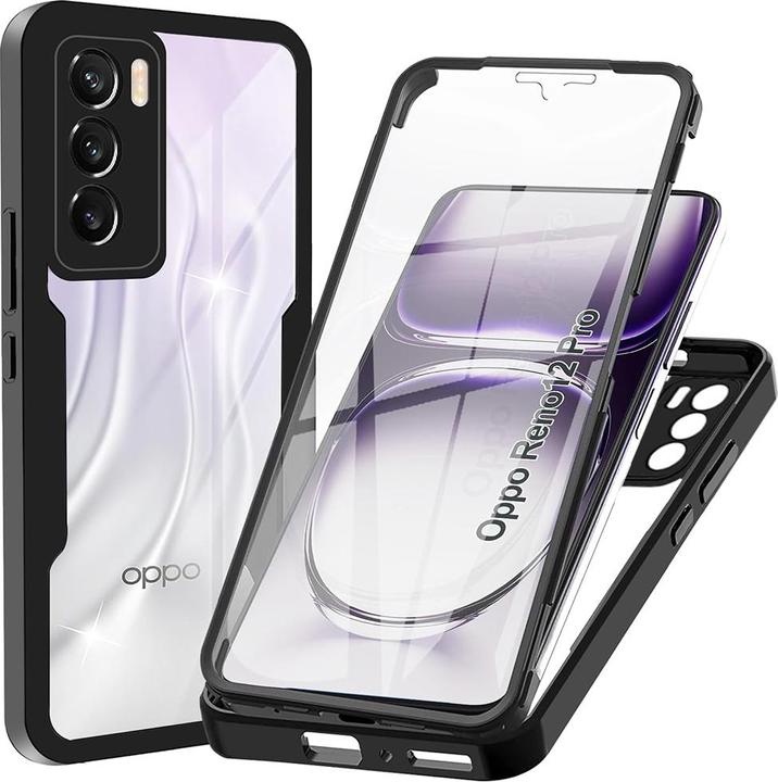 Actual product image Techsuit - ColorVerse 360 Series + Screen Protector - Oppo Reno12 Pro - Black (Oppo Reno12)