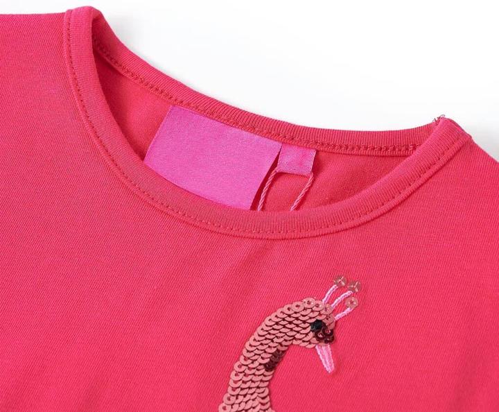 Immagine prodotto vidaXL Camicia a maniche lunghe per bambini rosa acceso 116,Materiale: 95% cotone (116)