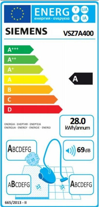 Energie-Label Siemens Vsz7a400
