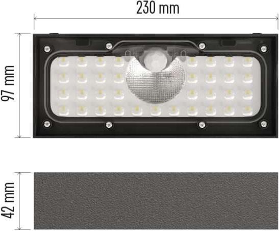Image du produit Emos LED-Leuchte BRIXO mit PIR, neutralweiss (900 lm)