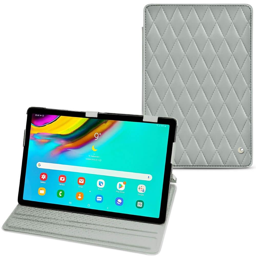 Noreve Lederschutzhülle horizontal (Galaxy Tab S5e), Tablet Hülle, Grau