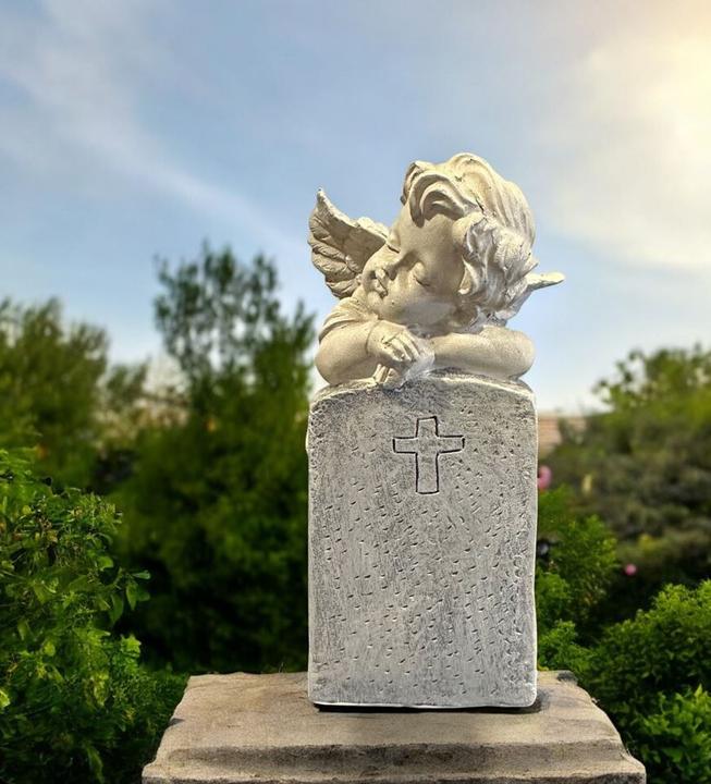 Immagine prodotto Dameco Decorazione funebre angelo su lapide 7 x 8,7 x 16 cm