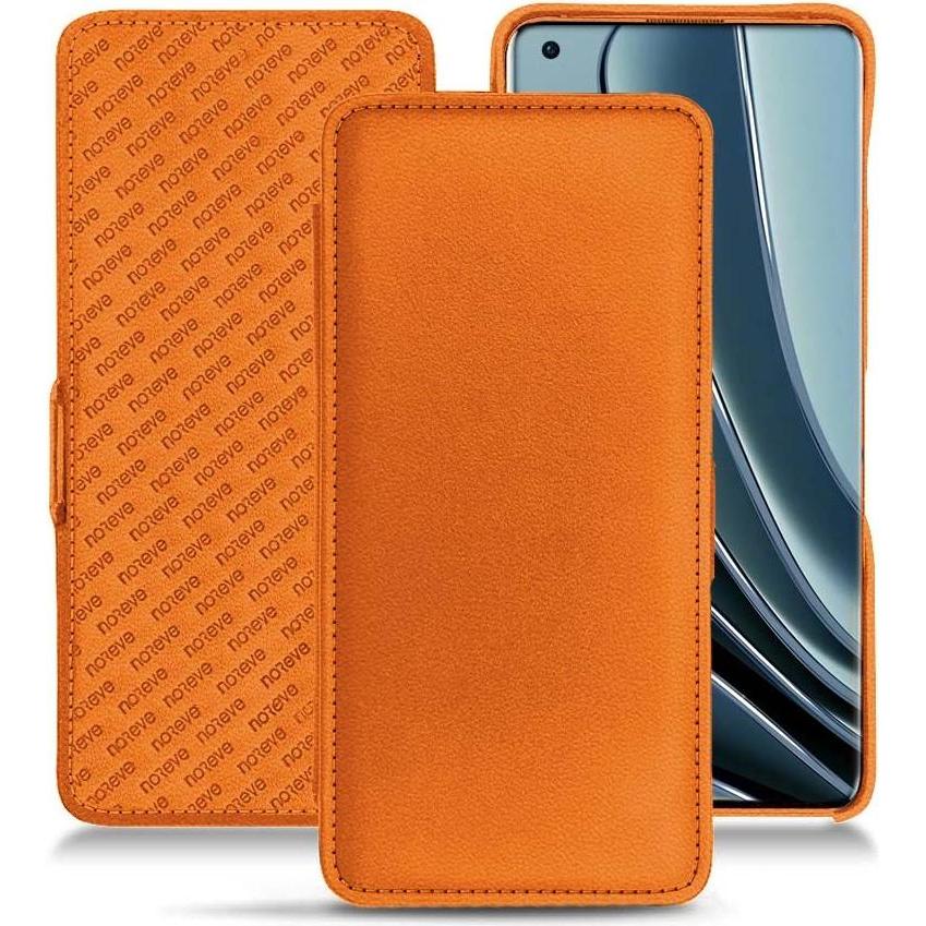 Noreve Lederschutzhülle horizontal (OnePlus 10 Pro), Smartphone Hülle, Orange