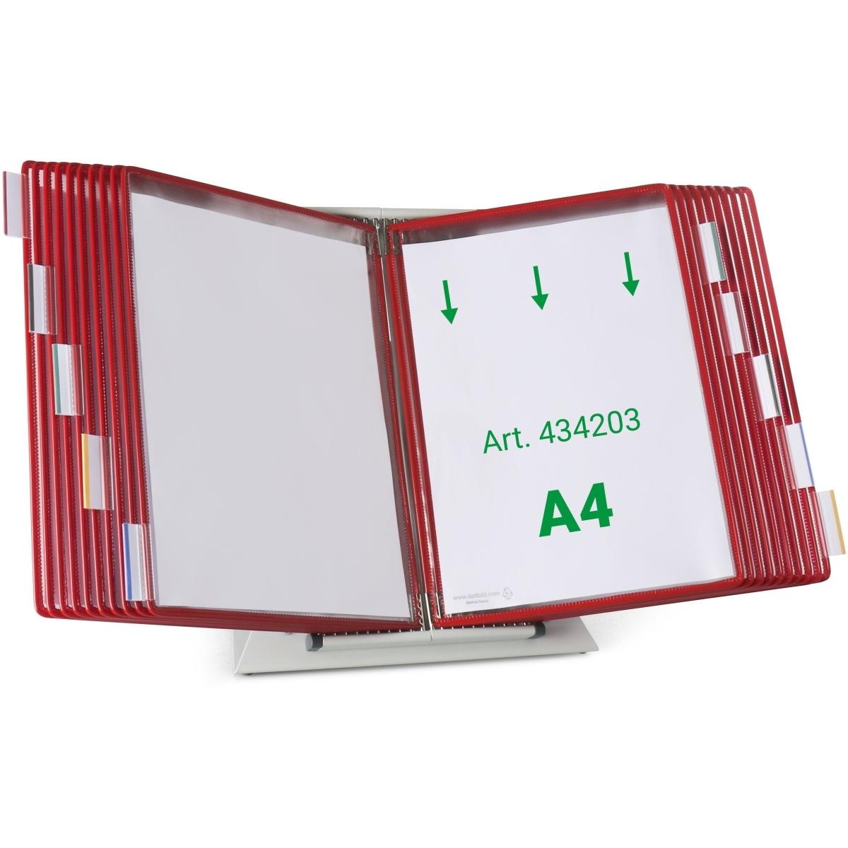 Tarifold, Informationsschild, Sichttafelsystem 434203 DIN A4 rot mit 20 St. Sichttafeln