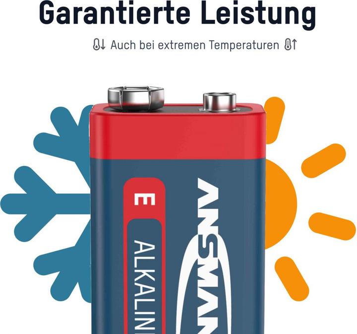 Produktbild Ansmann 9 V Block-Batterie Alkali-Mang (2 Stk., 9V Block, 550 mAh)