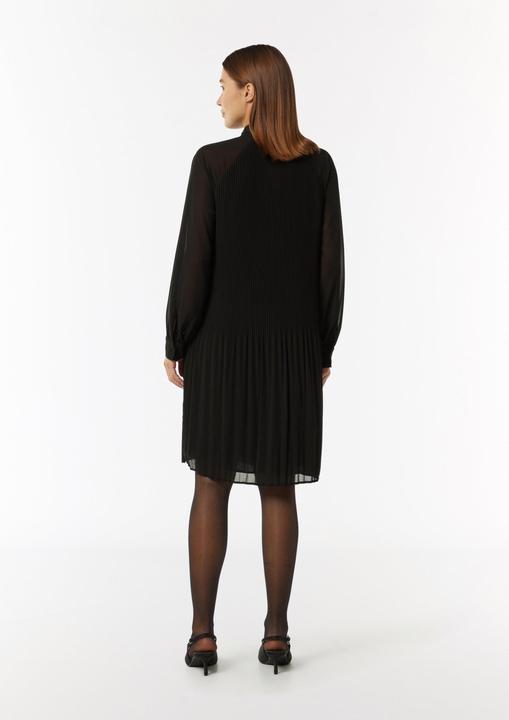 Image du produit Comma Kleid Plissiertes Chiffon-Kleid mit Schleifen-Detail (36)