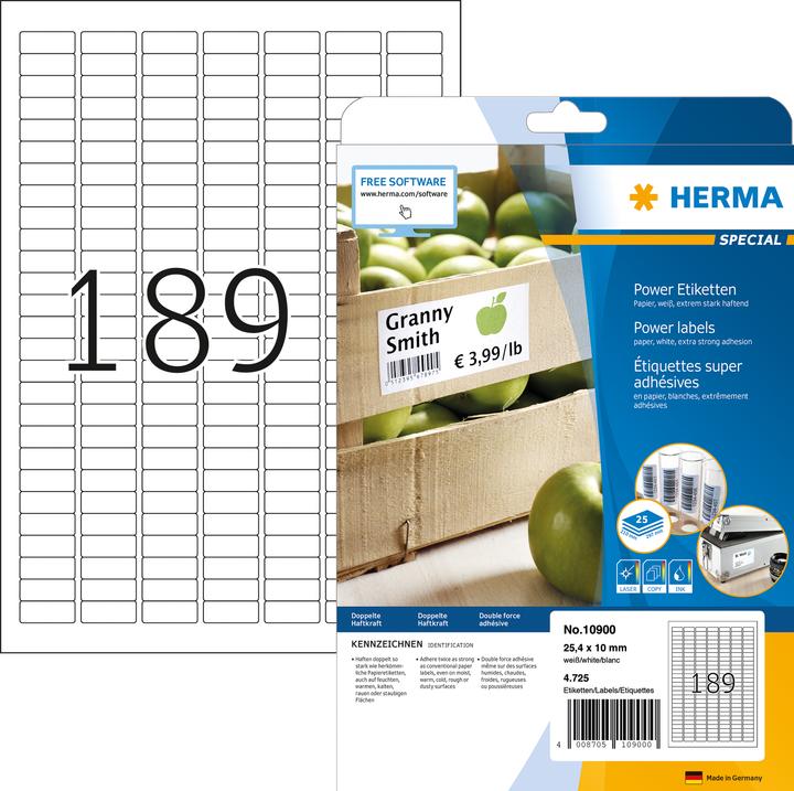 Produktbild HERMA Power Etiketten A4