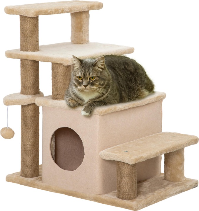 Immagine prodotto PawHut Scaletta per cani con capanna (Gatto, Cane)