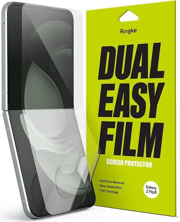 Produktbild Ringke Folia Ochronna Dual Easy 2-Pack Galaxy Z Flip 4 /5 Clear (2 Stk., Samsung Galaxy Z Flip4, Samsung Galaxy Z Flip5)