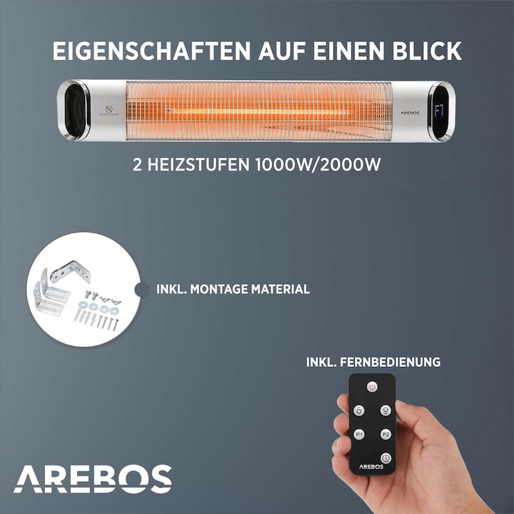 Produktbild Arebos Infrarot Heizstrahler (2000 W)