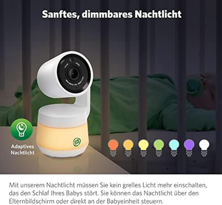 Produktbild Leapfrog Babyfon mit Kamera, 720p HD-Display, App, WLAN, Temperatur- und Feuchtigkeitssensor (Babyphone mit Kamera, 300 m)