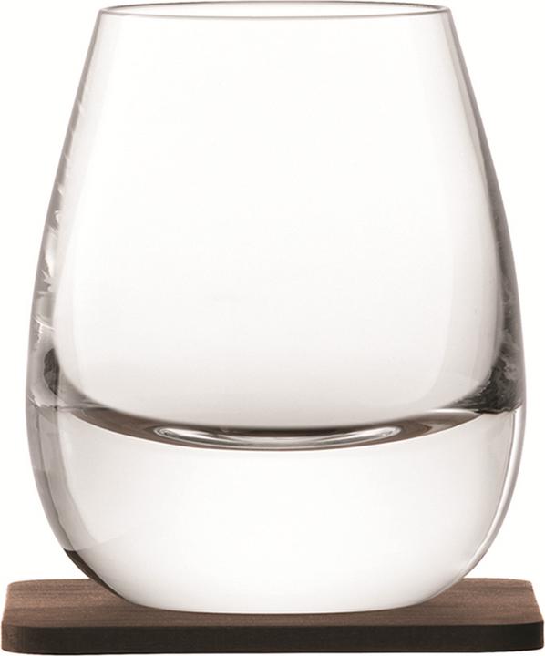 Produktbild LSA Whisky Islay Becher 250ml - klar und Nussbaum Untersetzer x (2.50 dl, 2 x, Whiskygläser)