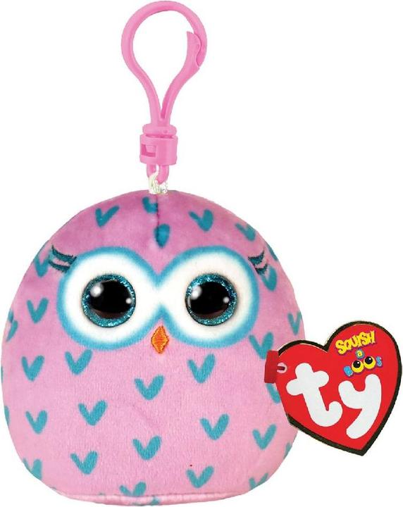 Ty Winks Owl Squishy Clip 9cm