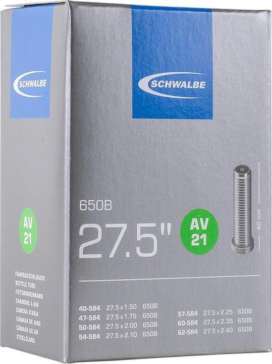 Actual product image Schwalbe Chambre à Air SCWHALBE 21 27,5x1,50/2,40 Schrader 40 mm (Schrader (AV), 27.5", 40 mm)