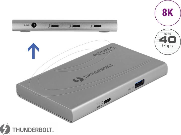Actual product image Delock Docking station Thunderbolt 4 (Thunderbolt, 5 Ports)