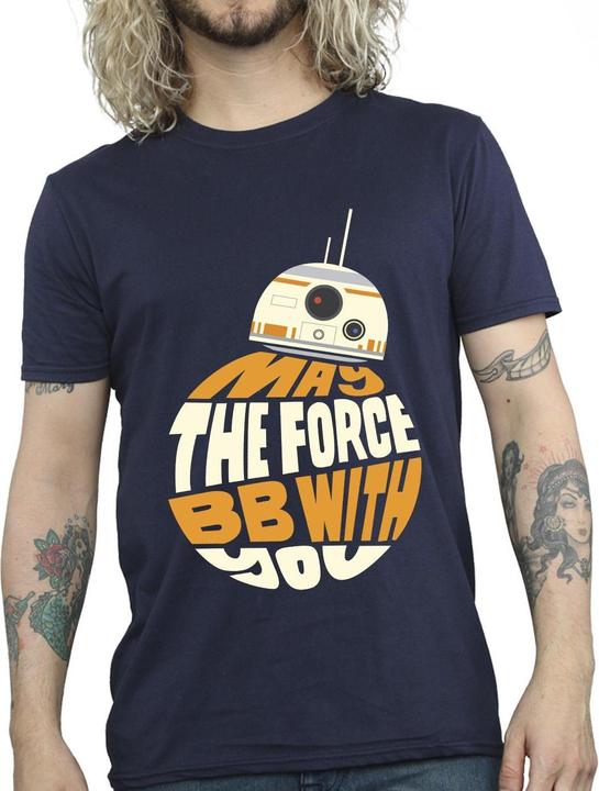 Actual product image Star Wars Mens May The Force BB8 T-Shirt (XL)
