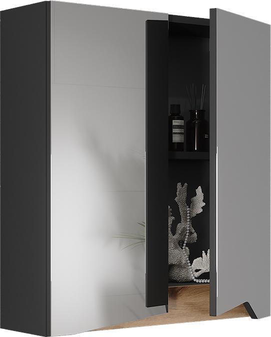 Produktbild Vichy Spiegelschrank Marelle, Anthrazit/Artisan, 60 x 67 cm mit höhenverstellbarem Einlegeboden