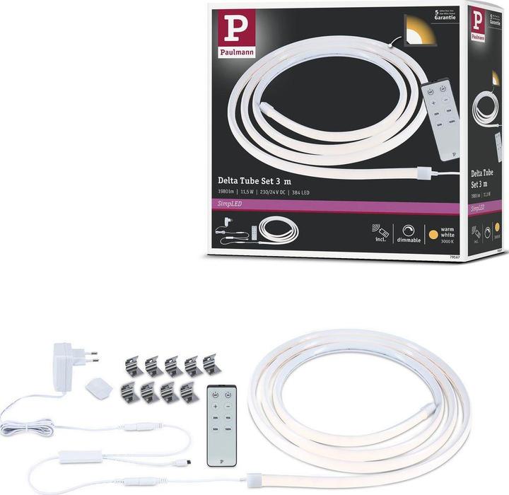Actual product image Paulmann SimpLED Stripe Set Delta Tube (Warm white, 300 cm, Indoor)