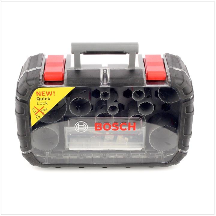 Actual product image Bosch Professional Zubehör 17-piece hole saw set, HSS bi-metal, universal, 20-64/76 mm (64 millimetres, 51 millimetres, 20 millimetres, 22 millimetres, 32millimetre, 40 millimetres, 25 millimetres, 35 millimetres, 44 millimetres, 60 millimetres, 76 millimetres)