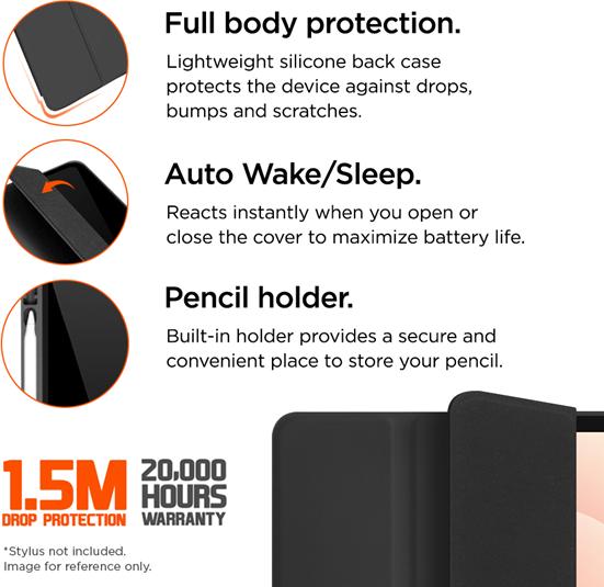 Produktbild Eiger Folio-Case mit Stylus-Halterung schwarz Storm 250m Stylus Case Black Retail (Samsung Galaxy Tab S11)