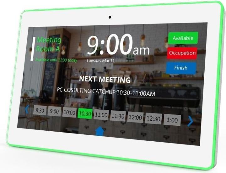Produktbild Allnet Meetingraum RGB LED Tablet 15 Zoll RK3399 weiss Android 10 und NFC/RFID (15", 16 GB, Weiss)