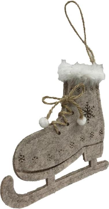 Actual product image GuGus Hanger decoration ice skate Felt with snowflakes decorated, white hem, laces