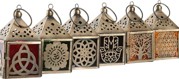 Produktbild Esprit Laterne Home Gold Metall Kristall Araber 6 x 6 x 10 cm (6 Stück)