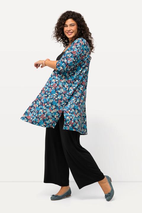 Produktbild Ulla Popken Jerseyjacke, Pinselstriche, A-Linie, V-Ausschnitt (62)