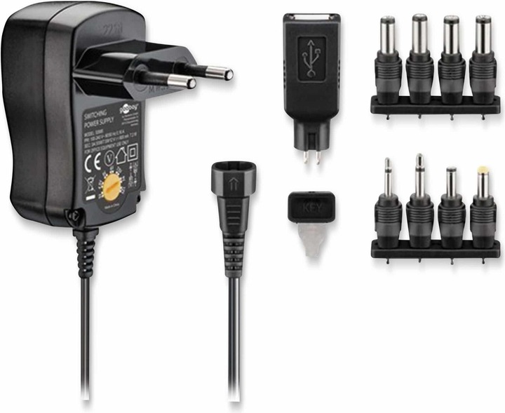 Image du produit Goobay 3 V - 12 V Universal-Netzteil 0.6 A