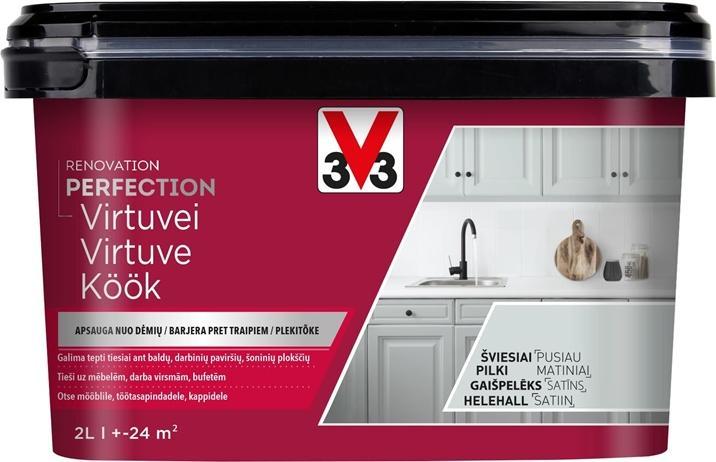 V33 Paint Kitchen Perf Light Grey 2l (Light grey, 2000 ml)
