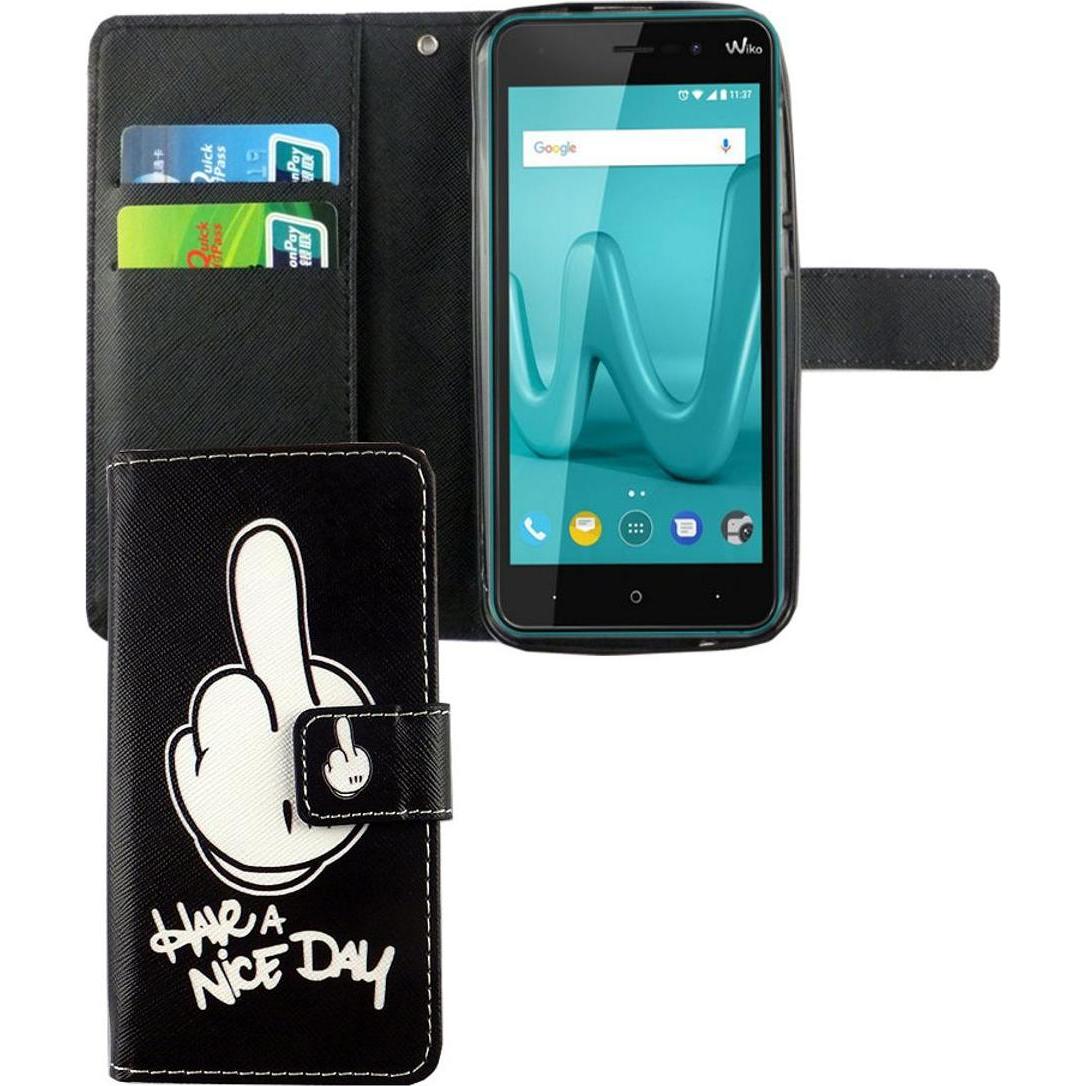 König Design Hülle Handy Schutz für Wiko Lenny 4 Case Cover Tasche Wallet Etui Handyhülle Neu (Wiko Lenny 4), Smartphone...