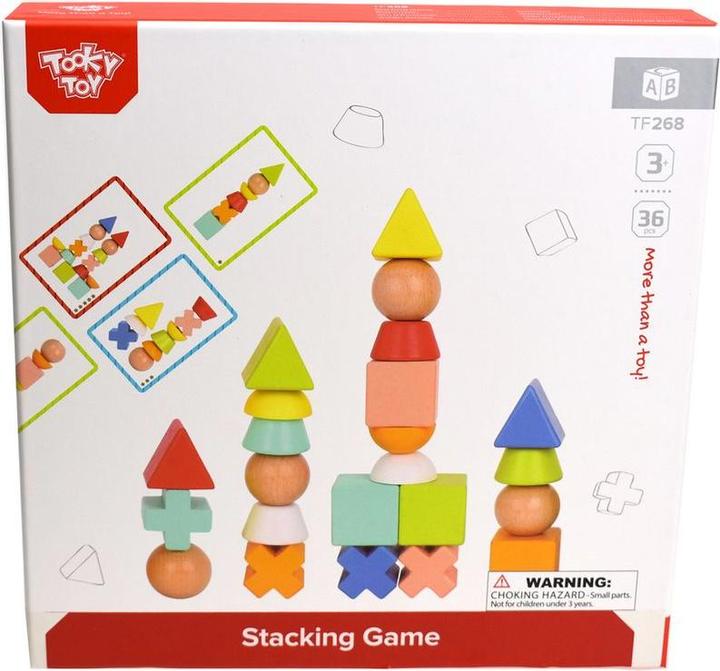 Actual product image Tooky Toy Wooden building blocks TF268 36 pcs.