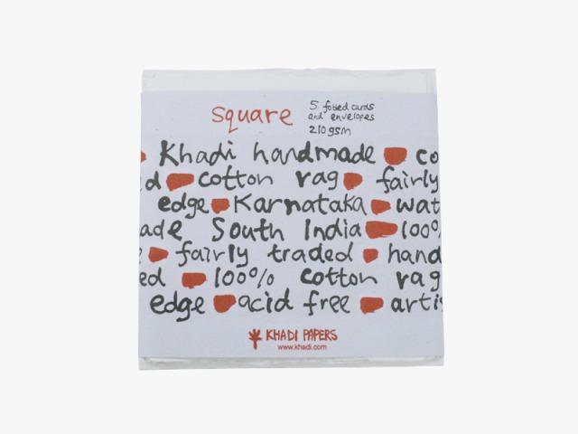 Actual product image Khadi Cards watercolor paper 15x15cm double 5 pcs. (210 g/m², 5x)